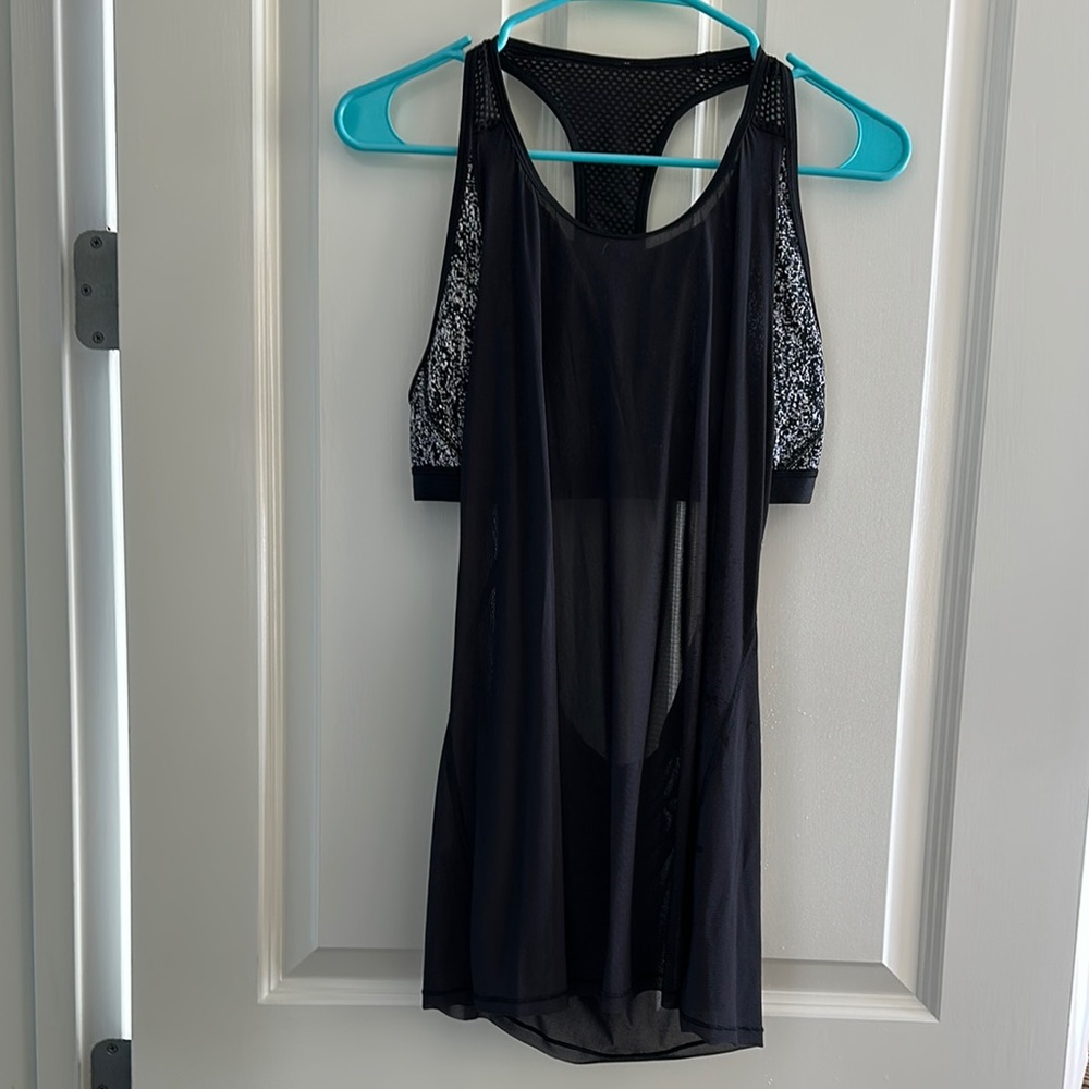 Lululemon Athletica Black Mesh Tank Top